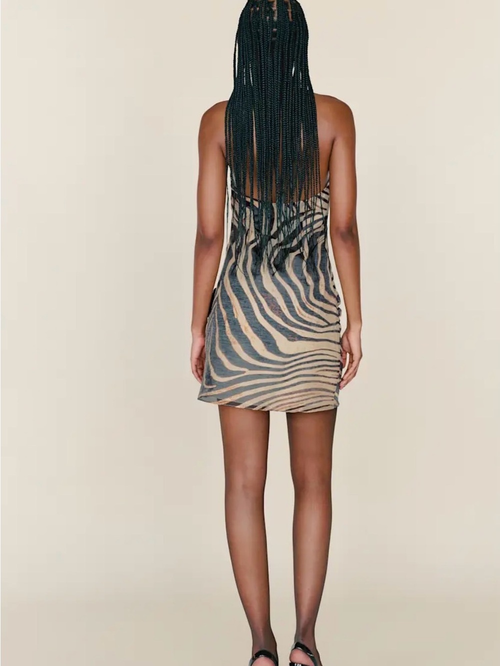 Reformation Lolo Dress Brown - zebra Size 8/6 - Picture 3 of 5